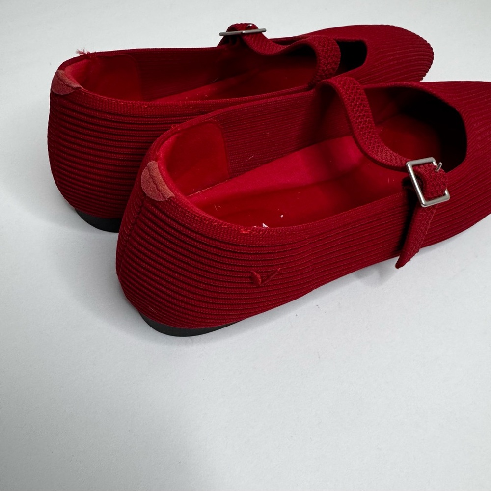 VIVAIA Square-Toe Mary Jane Shoes in Ruby Red - Picture 4 of 5